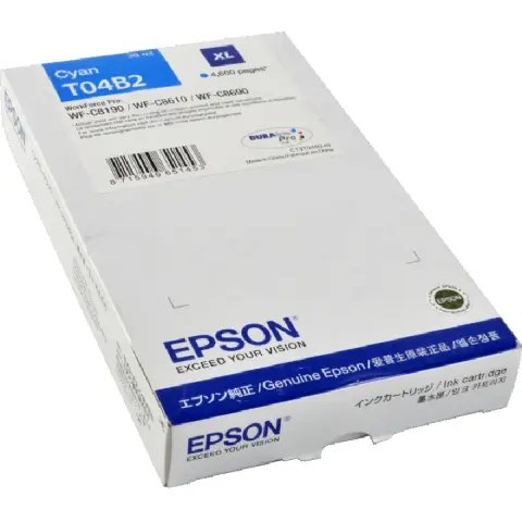 EPSON T04B2 - Tusz cyan XL do Epson WorkForce Pro WF-C8100, WF-C8190, WF-C8610, WF-C8690